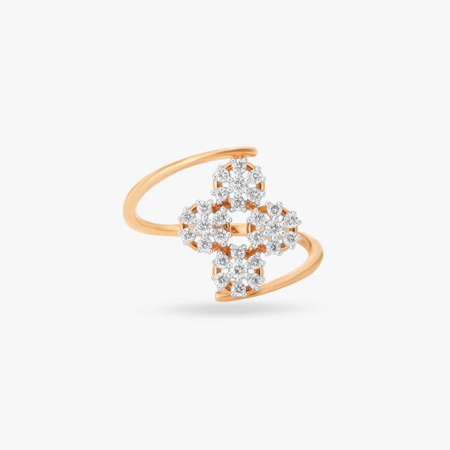 Floral Radiance Diamond Finger Ring