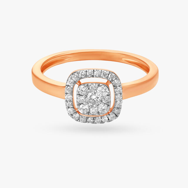 Surreal Geometric Diamond Ring