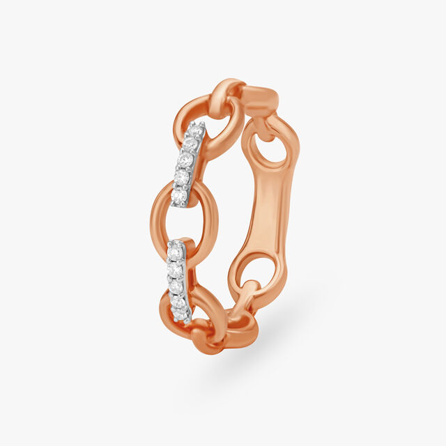 Stylish Links Diamond Ring 2