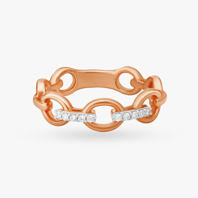 Stylish Links Diamond Ring 3