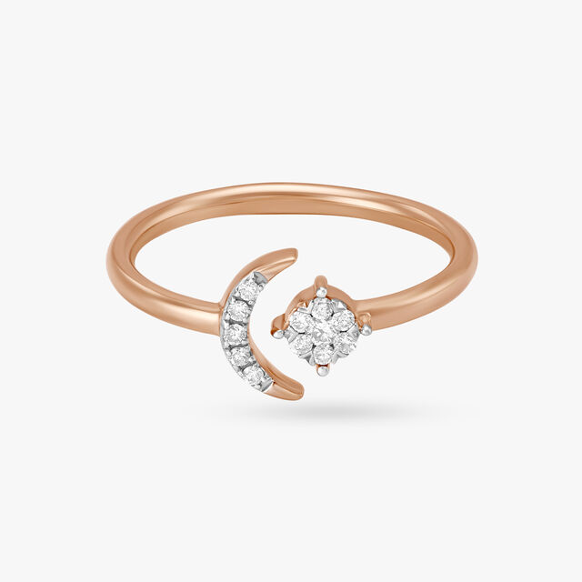 Dainty Moondrop Diamond Ring 2