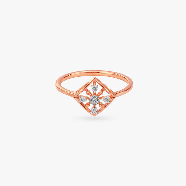 Floral Frame Diamond Ring