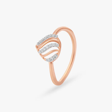 Stunning Droplet Diamond Finger Ring