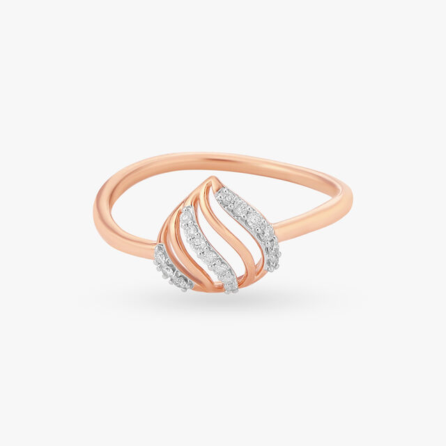 Stunning Droplet Diamond Finger Ring