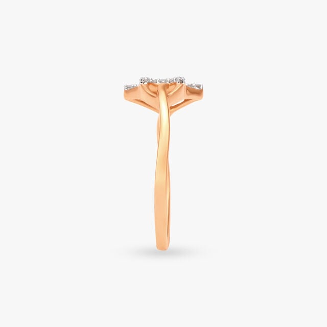 Geometric Diamond Finger Ring