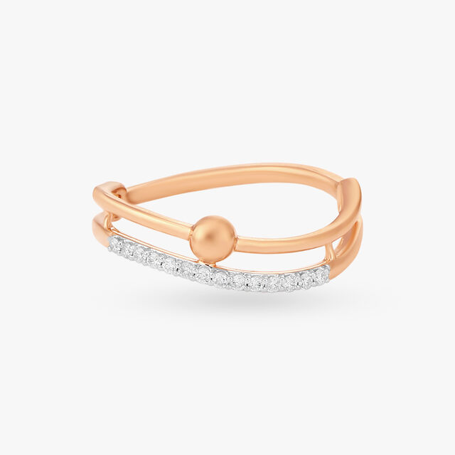 Graceful Curves Diamond Finger Ring