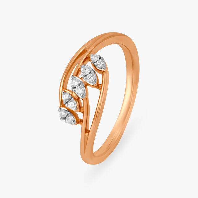 Twinkling Leaves Diamond Finger Ring 3