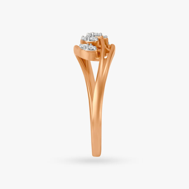 Twinkling Leaves Diamond Finger Ring 5