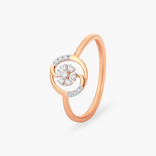 Floral Cluster Diamond Finger Ring 