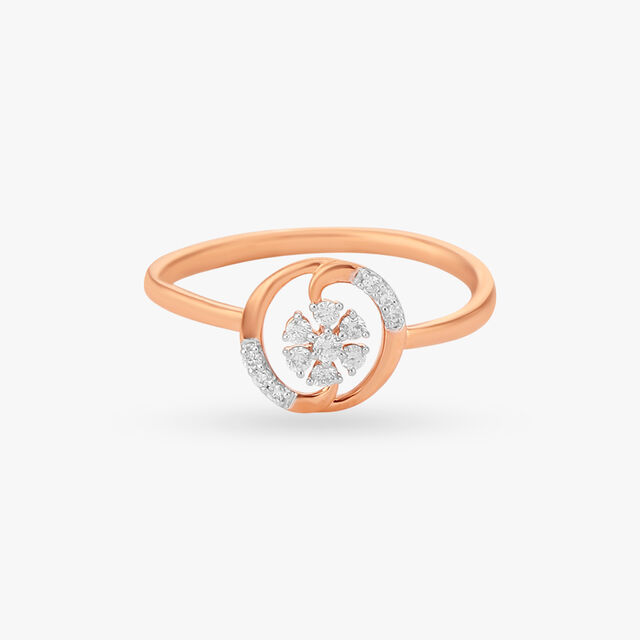 Floral Cluster Diamond Finger Ring 2