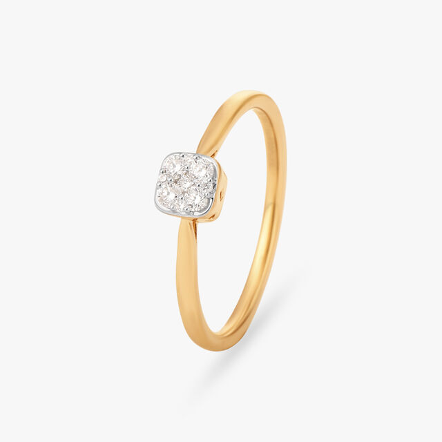 Celestial Square Diamond Finger Ring
