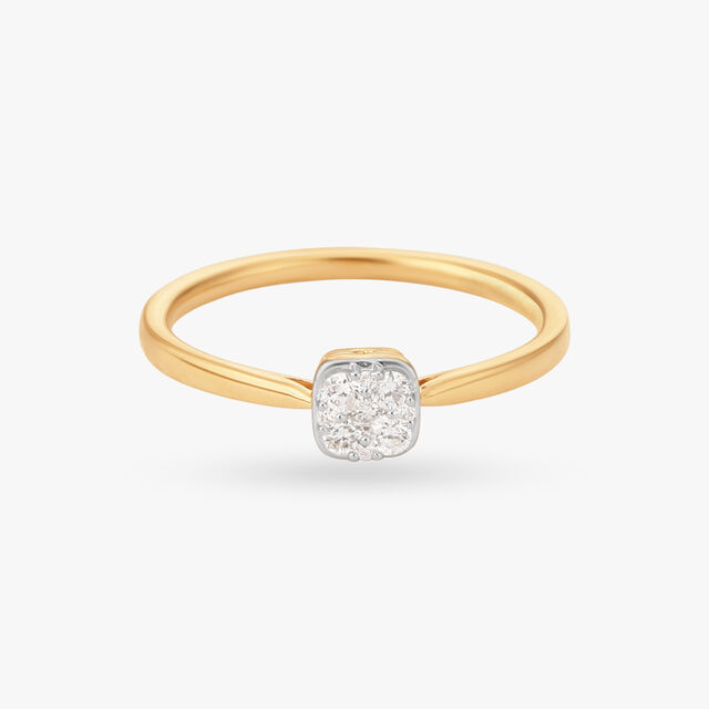 Celestial Square Diamond Finger Ring