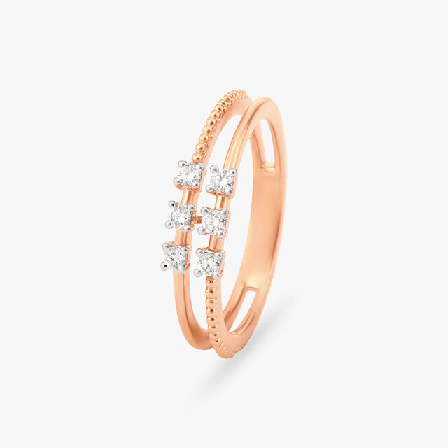 Dual Delight Diamond Finger Ring 