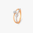 Pretty Floral Diamond Finger Ring 