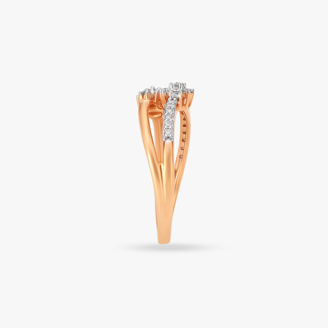 Pretty Floral Diamond Finger Ring 3