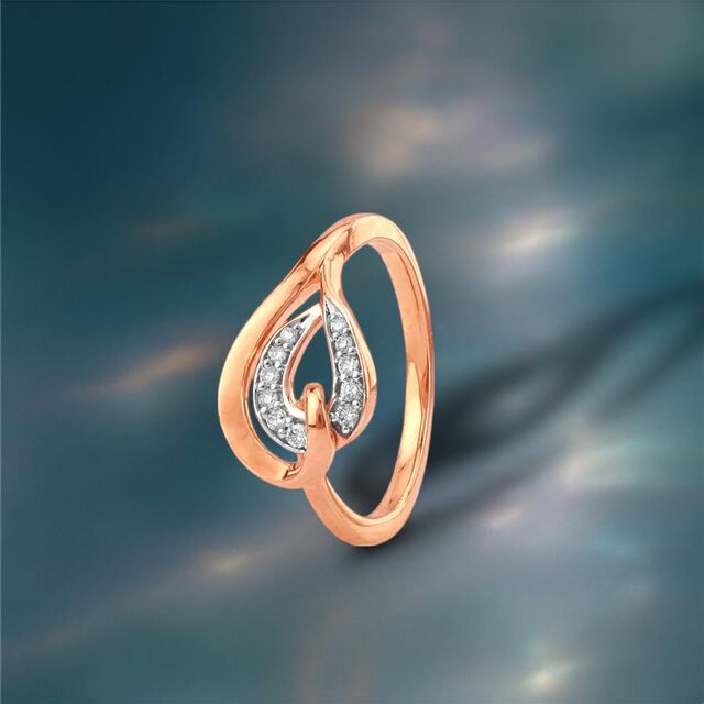 Soft Spiral Diamond Ring 