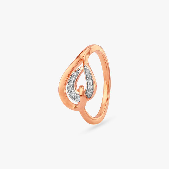 Soft Spiral Diamond Ring