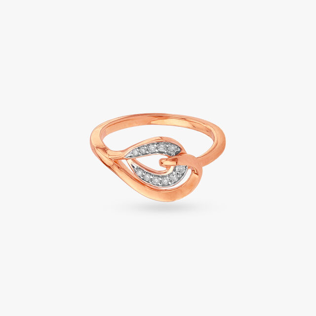 Soft Spiral Diamond Ring