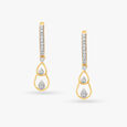 Glam Teardrop Diamond Hoop Earrings 3