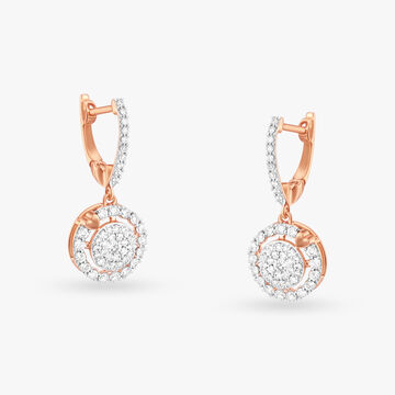 Graceful Glamour Diamond Hoop Earrings