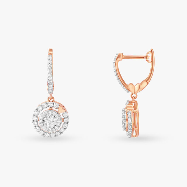 Graceful Glamour Diamond Hoop Earrings 2