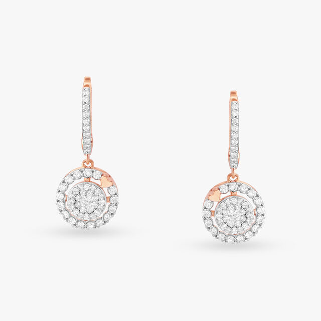 Graceful Glamour Diamond Hoop Earrings 3