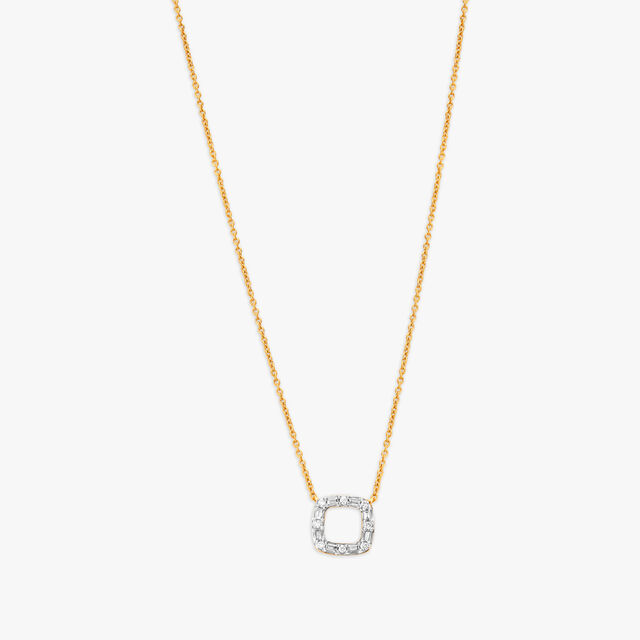 Hollow Geometry Diamond Necklace