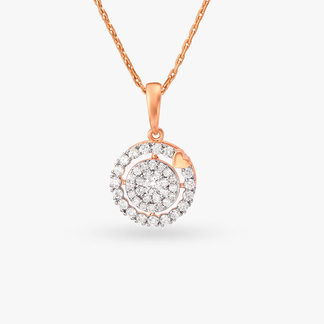 Enticing Radial Diamond Pendant 