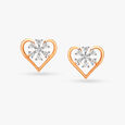 Hearty Flowers Diamond Stud Earrings 