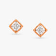 Geometric Symphony Diamond Stud Earrings 