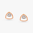 Triangle Diamond Stud Earrings 