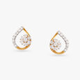 Luminous Raindrop Diamond Stud Earrings 