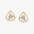 Modish Triangles Diamond Stud Earrings 3