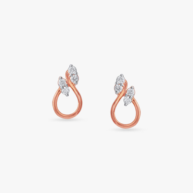 Sparkle Knot Diamond Stud Earrings