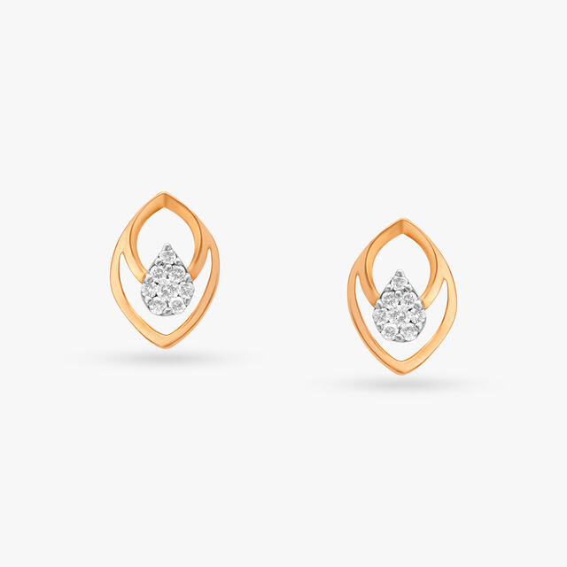 Dainty Dazzle Diamond Stud Earrings 