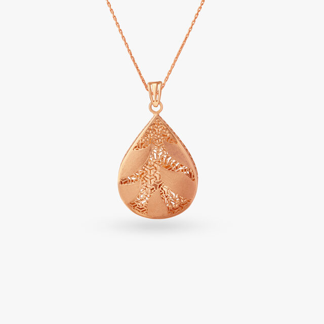Artistic Gold Pendant and Earrings Set 2