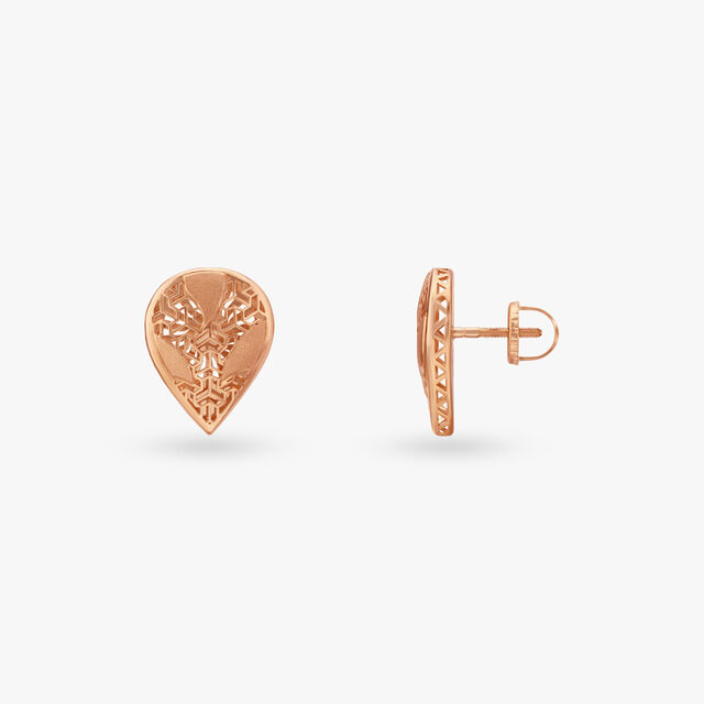 Artistic Gold Pendant and Earrings Set 5