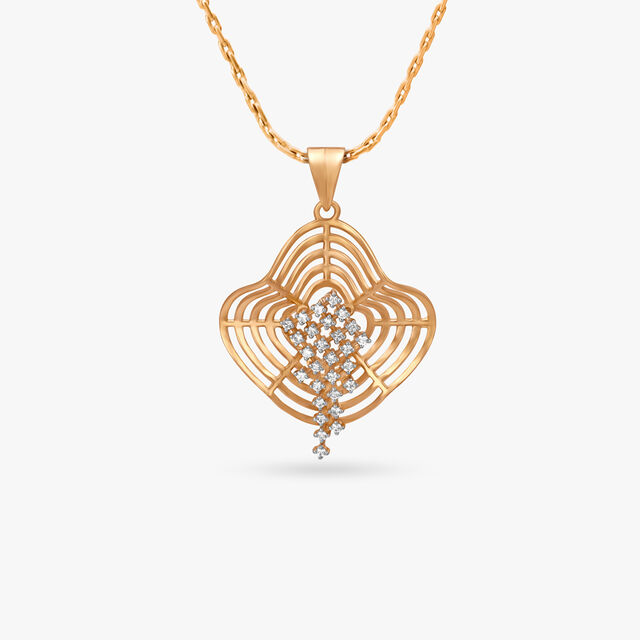 Contemporary Diamond Pendant and Earrings Set 4