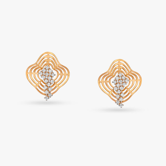 Contemporary Diamond Pendant and Earrings Set 6