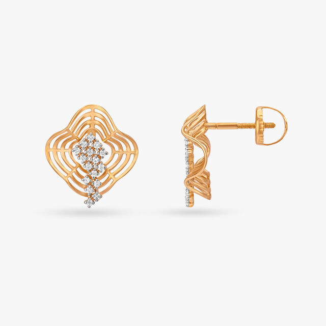Contemporary Diamond Pendant and Earrings Set 7