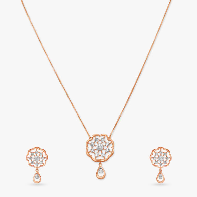 Romantic Diamond Necklace Set 