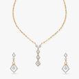 Ravishing Radiant Diamond Necklace Set 