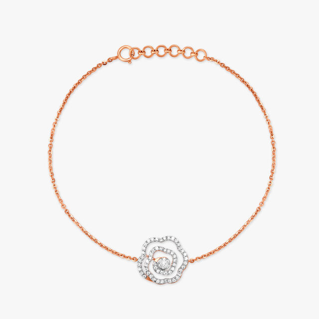Spiral Flower Diamond Bracelet 3