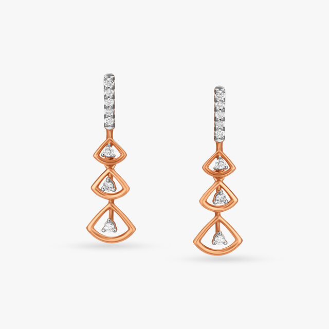 Contemporary Chic Diamond Drop Earrings 3