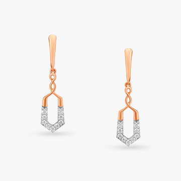 Modern Geometric Gold Danglers