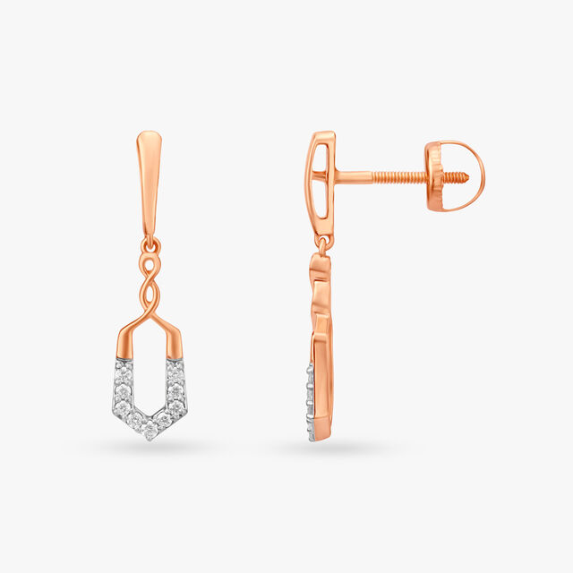 Modern Geometric Gold Danglers 2