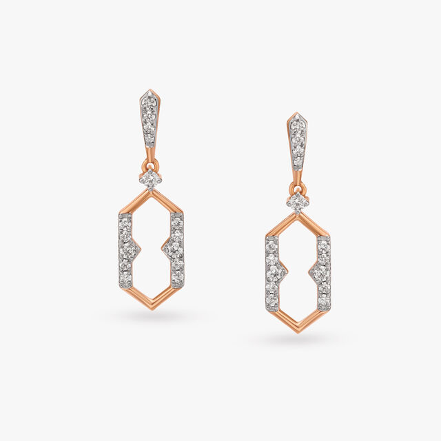 Delicate Opulence Diamond Drop Earrings 