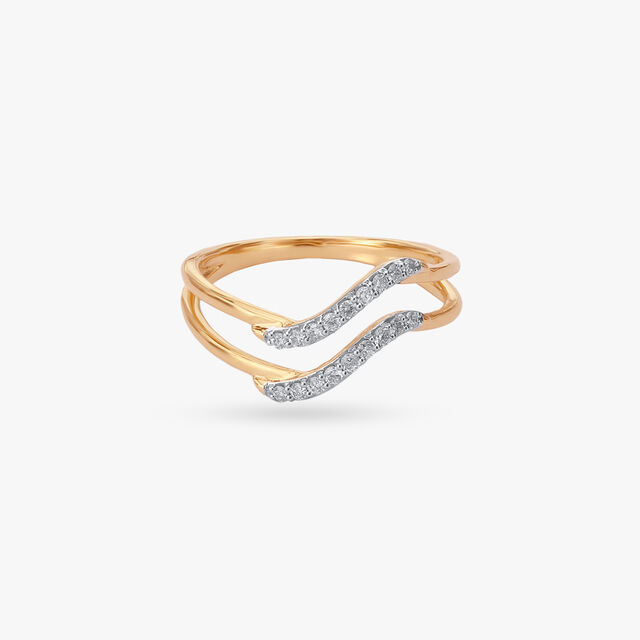 Twined Gleam Diamond Ring