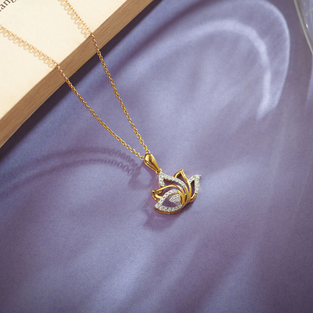 Lotus diamond pendant online