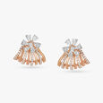 Enticing Floral Diamond Stud Earrings 
